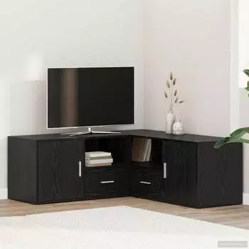 vidaXL Eckschrank schwarze Eiche 200x40x45cm Holzwerkstoff (3446639)