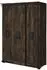 Massivmoebel24 Railway 269 Kleiderschrank Mango 3-türig, grau lackiert (09-612-772-1069)