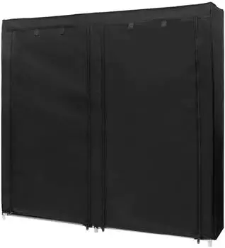 Intirilife Faltschrank Textil, schwarz, 12 F&auml;cher (IL-101092)