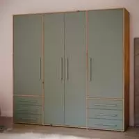 FORTE Dreht&uuml;renschrank "Mokkaro, Kleiderschrank,zeitloses Design, 4 t&uuml;rig"...