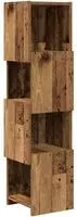 vidaXL Eckschrank 25,5x25x102cm Holzwerkstoff Altholz