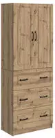 vidaXL Schrankset 2 stk. 66 x 34,5 x 87 cm Holzwerkstoff Artisan-Eiche