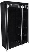 vidaXL Faltbarer Stoffschrank Schwarz 110 x 45 x 175 cm
