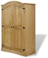 vidaXL Kleiderschrank Mexiko-Stil Kiefernholz 2 T&uuml;ren