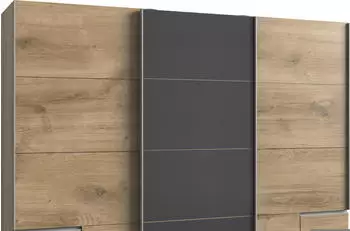Wimex Wohnbedarf Valencia 270x210cm plankeneiche/Grauglas