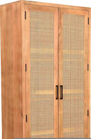 SIT M&ouml;bel Schrank | 2 T&uuml;ren | Mango mit Rattan-Front | Serie CANE | B 80 x T 40 x H