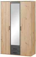 Schlafkontor Dreht&uuml;renschrank im modernen Dekor Artisan Eiche