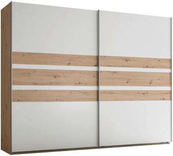 Livetastic Schiebetürenschrank, weiß, Eiche Artisan, Holzwerkstoff, 3 Fächer, 270x210x60 cm
