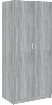 vidaXL Kleiderschrank grau Sonoma 80x52x180 cm Holzwerkstoff grau