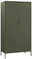 vidaXL Kleiderschrank Olivgr&uuml;n 90x50x180 cm Stahl