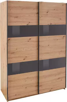 Wimex Wohnbedarf Wimex Altona 135x198cm artisan-eiche/Grauglas