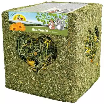 JR FARM Heu-W&uuml;rfel gro&szlig; mit Bl&uuml;ten 450 g