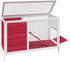 vidaXL Kaninchenstall 103x44x69,5cm Massivholz Kiefer rot (172299)
