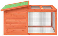 vidaXL Kaninchenstall Braun 100,5x54x55 cm Massivholz Kiefer