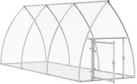 Hasenstall Silbern 300x105x120 Cm Verzinkter Stahl Vidaxl