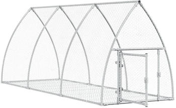 vidaXL Freilaufgehege f&uuml;r Kleintiere 300x105x120 silber
