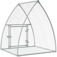 vidaXL Hasenstall Silbern 105x100x120 cm Verzinkter Stahl