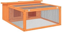 vidaXL Kaninchenstall Braun 117,5x97x47,5 cm Massivholz Kiefer