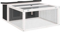 vidaXL Kaninchenstall Grau 117,5x97x47,5 cm Massivholz Kiefer
