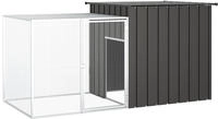 vidaXL Kaninchenk&auml;fig Anthrazit 200x91x100 cm Verzinkter Stahl