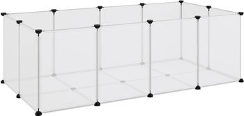 vidaXL Kleintierkäfig Transparent PP und Stahl (340572)