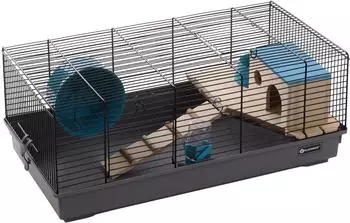 Flamingo Hamsterkäfig Jang Schwarz/Grau 58 x 31,5 x 22,5 cm