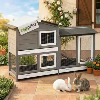 Zooprinz Kleintierstall Rudy mit Auslauf 145x50x94 cm