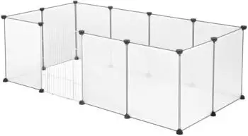 Eugad Höhle für Kleintiere mit Tür 12-teilig transparent