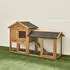 sweeek Hotot Holzstall für 4 Kaninchen und Nagetiere Holzfarben