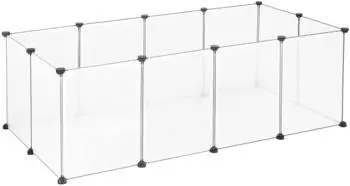 Eugad Freilaufgehege formbar und höhenverstellbar 145x46x75cm transparent