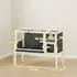 Pawhut Holz Hasenstall umbaubar mit Rampe 120 x 53 x 93 cm grau