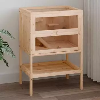 vidaXL Hamsterk&auml;fig 55 x 40 x 80 cm Massivholz Tanne