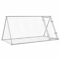 vidaXL Hasenstall Silbern 200x105x91 cm Verzinkter Stahl