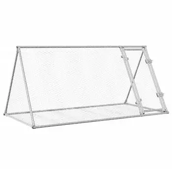 vidaXL Freilaufgehege f&uuml;r Kleintiere Outdoor 200x105x91cm silber