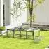 Pawhut Kaninchenstall aus Tannenholz 180x90x48 cm grau