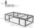 Pawhut Kaninchenstall aus Tannenholz 180x90x48 cm grau