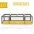 Pawhut Kaninchenstall aus Tannenholz 180x90x48 cm grau