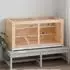 vidaXL Hamsterkäfig 104x52x54cm Tannen-Massivholz