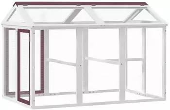 vidaXL Tiergehege Massivholz Kiefer mokkafarben 141x94x104cm (172303)