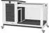 Pawhut Holz Kleintierstall mit Freilaufgehege 92 x 52 x 67 cm dunkelgrau