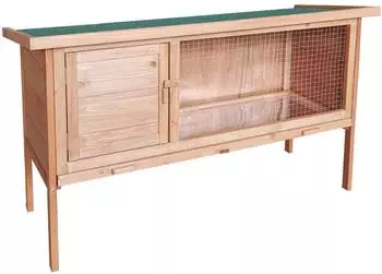 HTI-Line Hasenstall Heidi mit Klappdach, herausziehbarer Wanne, 117x67x45cm