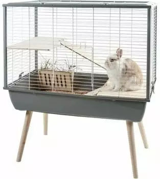 Zolux Neo Muki Käfig für große Nagetiere, grau, H58
