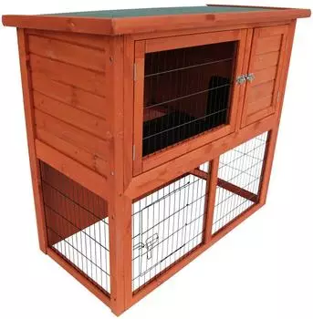 Duvo+ Woodland Raymond Classic Kaninchenstall 2 Ebenen 104x52x92cm (13392)
