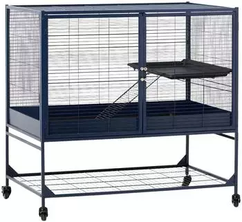 Savic Royal Suite 100 Kleintierkäfig navy blau, 99,8x63,2x99cm