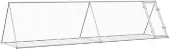 vidaXL Außengehege 400x105x91cm verzinkter Stahl silbern (3281531)