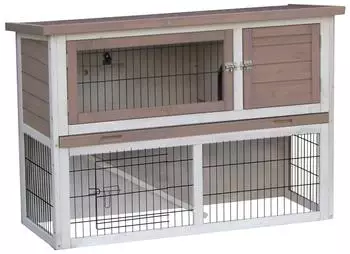 Flamingo Loft Urban Kaninchenstall 111x45cm, wetterfest, braun (210093)