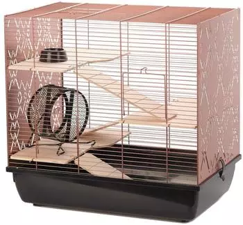 Duvo+ Copper Lex Nagerkäfig 58x38x55,5cm schwarz/kupfer (11698)