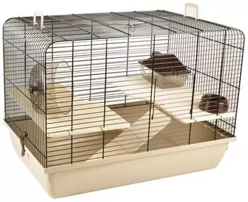 Flamingo Milo 2 Hamsterkäfig beige 58x38x42cm 2 Etagen (210124)