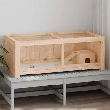 vidaXL Hamsterkäfig Massivholz Tanne 104x52x38cm (172383)
