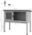 Pawhut Kaninchenstall Tannenholz, winterfest, grau, 84x43x70cm (D51-119V00GY)
